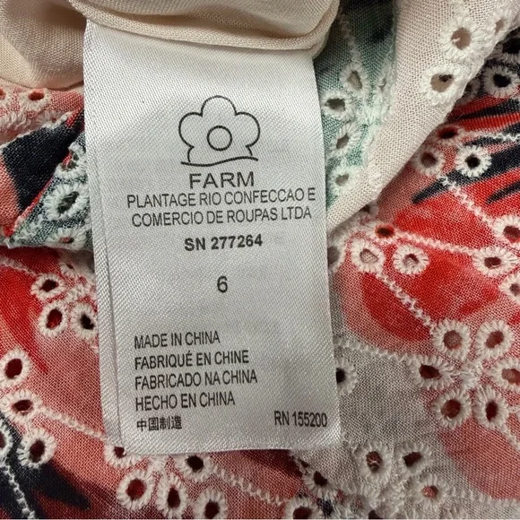 Farm Rio x Anthropologie Riviera Eyelet Maxi Dress size 6 - Picture 8 of 9
